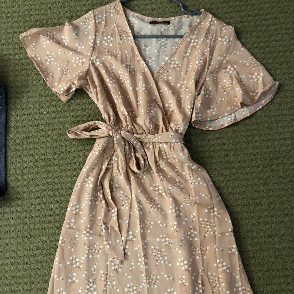 Cutest adjustable pink floral dress